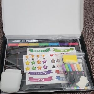 Magnetic Monthly Planner Set with Markers and Stickers